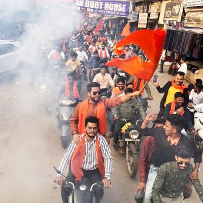 श्रीराम सेना ने निकाली बाईक रैली