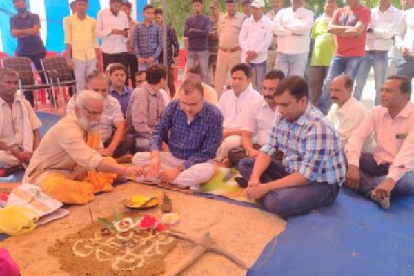 नया थाना भवन का भूमिपूजन