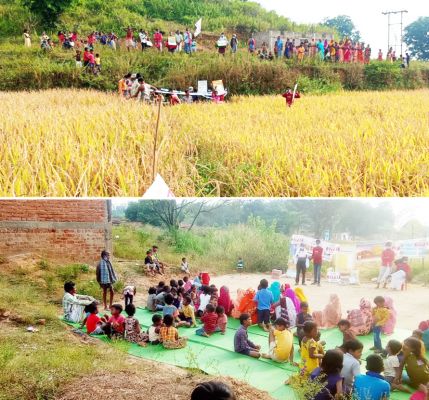 किसानों की मौजूदगी में फसल प्रदर्शनी का आयोजन