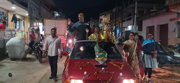 राष्ट्रीय स्पर्धा में हेमवती को स्वर्ण, आगमन पर विजय जुलूस