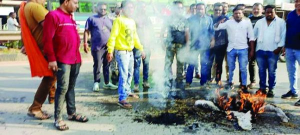 भाजपा ने सीएम का फूंका पुतला