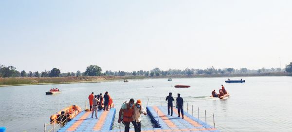 अप्रत्याशित घटना से निपटने एनडीआरएफ टीम की मॉक ड्रिल