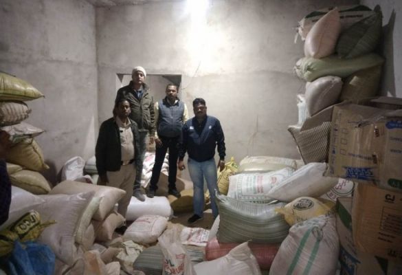 298 बोरा धान जब्त