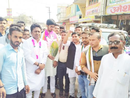 युवा कांग्रेस प्रदेश अध्यक्ष का स्वागत
