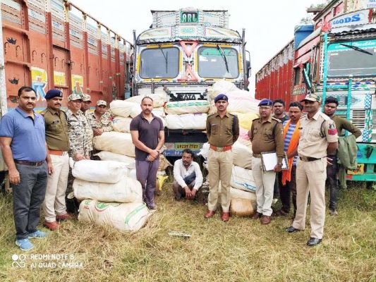 64 लाख के गांजा संग यूपी का एक बंदी