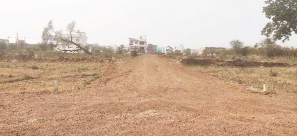 ह्यबगैर अनुमति मुरुम सडक़ बनाकर दिखा रहे प्लाट