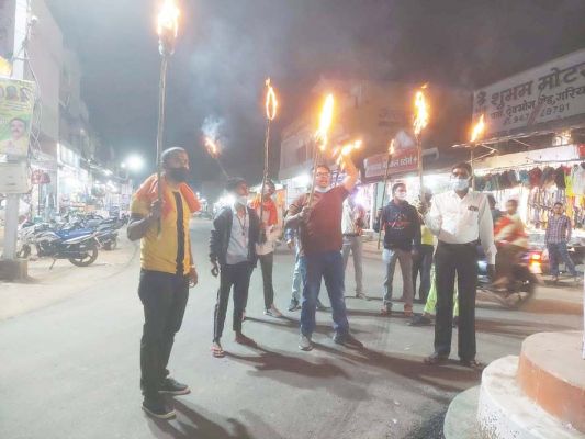 पंजाब सरकार के खिलाफ भाजयुमो का प्रदर्शन