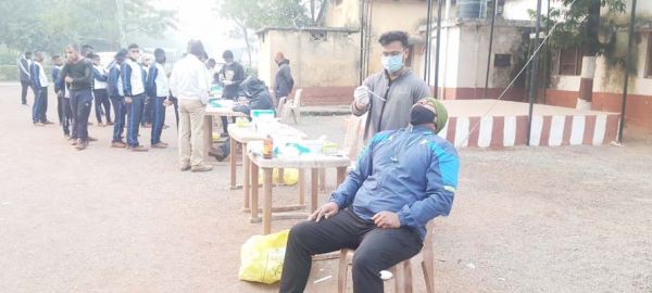 पुलिस प्रशिक्षण विद्यालय में कोरोना टेस्ट कैम्प, 565 ने कराई जांच