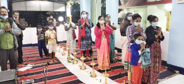 अयप्पा मंदिर में पूजा-अर्चना