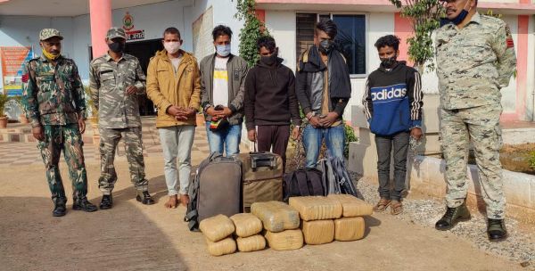 गांजा के 2 मामले, 5 अंतरराज्यीय तस्कर बंदी