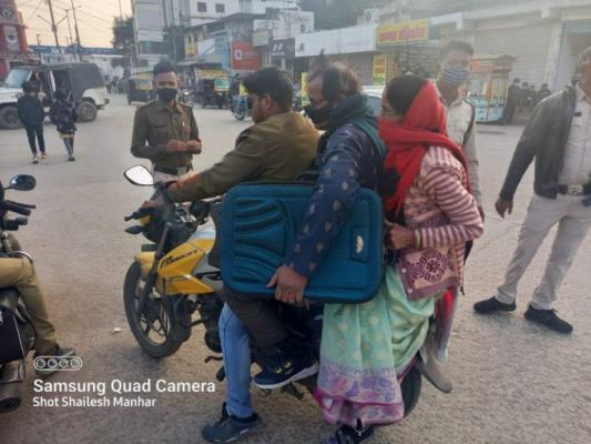 मास्क चेकिंग अभियान शुरू