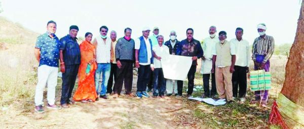 कर्णेश्वर मेला स्थल विस्तार के लिए भूमि का सीमांकन