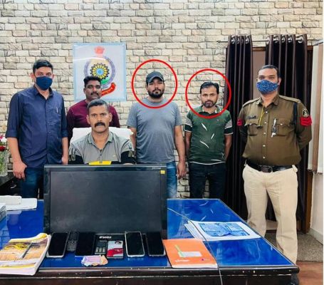 क्रिकेट पर ऑनलाइन सट्टा, 2 गिरफ्तार