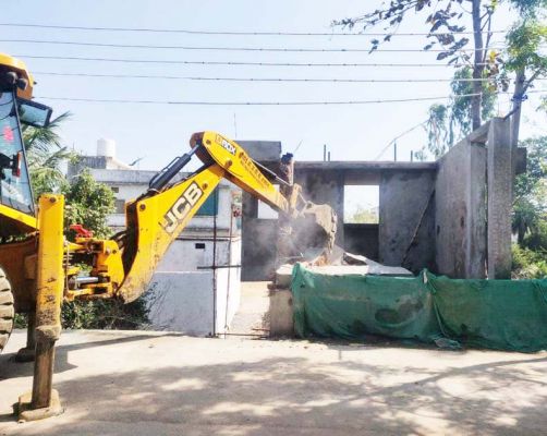 राजिम के राम वनगमन पथ से हटाया अतिक्रमण