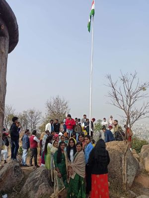 जन अधिकार परिषद ने ऑक्सीजन पार्क के समीप फहराया तिरंगा