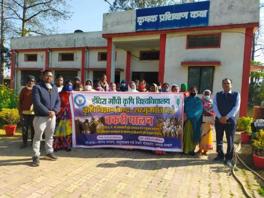 हितग्राहियों को बकरी पालन का प्रशिक्षण