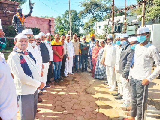महात्मा गांधी को कांग्रेस सेवा दल ने किया नमन