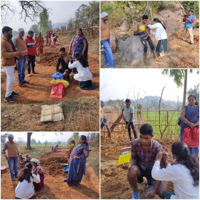 टीकाकरण महाभियान, मनरेगा मजदूरों को गांव में जाकर लगाया टीका