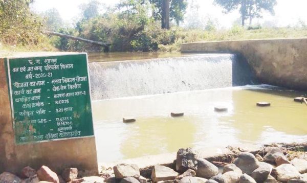 दक्षिण वन मंडल ने चेकडेम से कावरा नाला के 3 हजार हेक्टेयर भूमि का किया उपचार