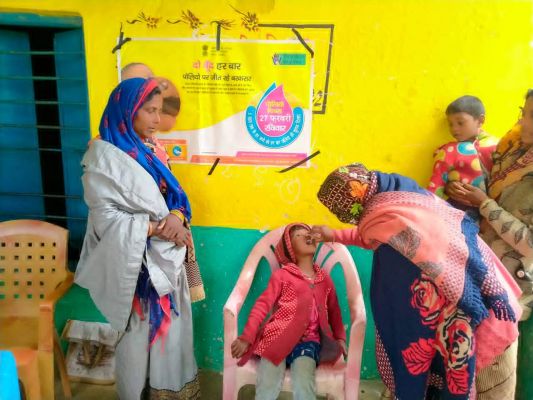 1 लाख 30 हजार शिशुओं को पिलाई गई पोलियो की खुराक
