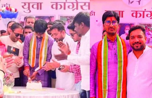 युकां प्रदेश अध्यक्ष पाढ़ी का केक काटकर मनाया जन्मदिन