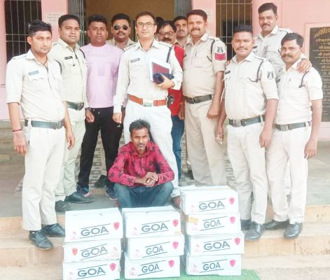 एमपी की 10 पेटी शराब के साथ आरोपी गिरफ्तार