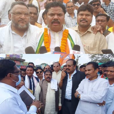 विधायक सन्तराम ने भाजपा पर बरसे, पूर्व विधायक नाग को दिया चुनौती