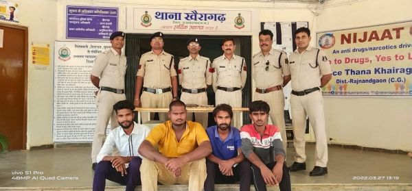 सूने मकान में चोरी 4 गिरफ्तार