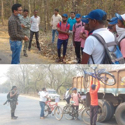 स्कूल का नाम को यथावत रखने 15 बच्चे साइकिल से निकले राज्यपाल से मिलने, प्रशासन ने रोका