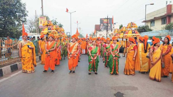 हिंदू नववर्ष पर सर्व हिंदू समाज ने निकाली शोभायात्रा, हुई सामूहिक आरती