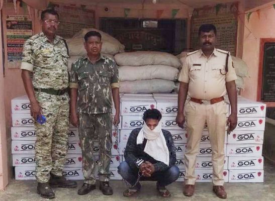 ट्रक में 200 पेटी शराब लेकर आ रहा आरोपी गिरफ्तार