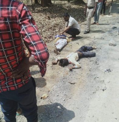 ट्रैक्टर की ठोकर से बाइक सवार की 2 मौत