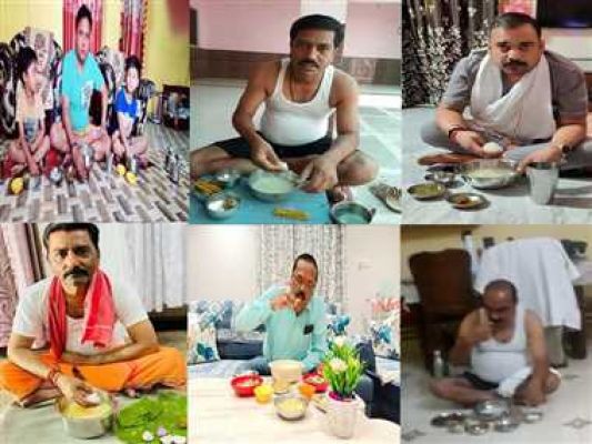 बोरे बासी खाते हुए तस्वीरें-वीडियो सोशल मीडिया में किया पोस्ट