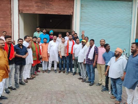 परशुराम जयंती शोभायात्रा का भाजपाइयों ने किया स्वागत