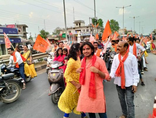 परशुराम जयंती पर निकाली रैली