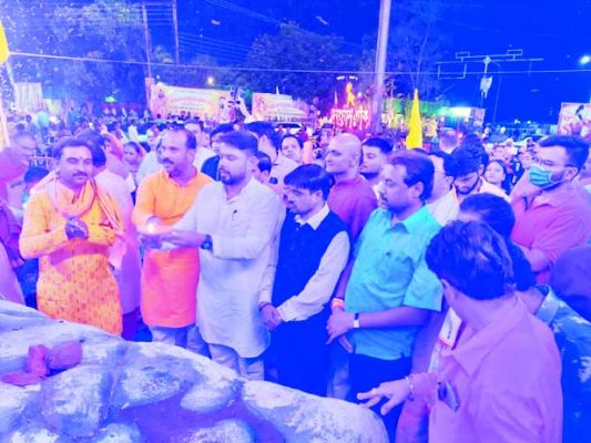 परशुराम की प्रतिमा का प्राण-प्रतिष्ठा