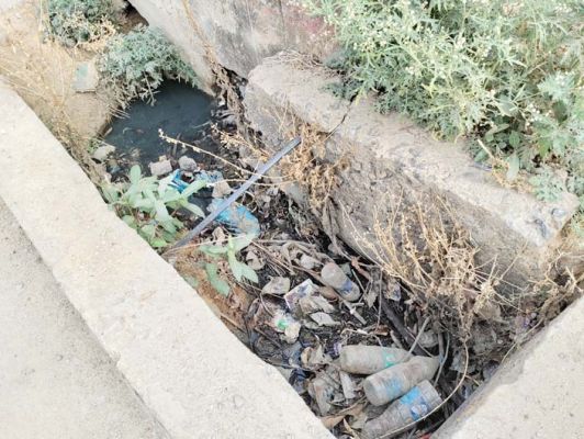 बजबजाती नालियों की दुर्गंध से वार्डवासी परेशान