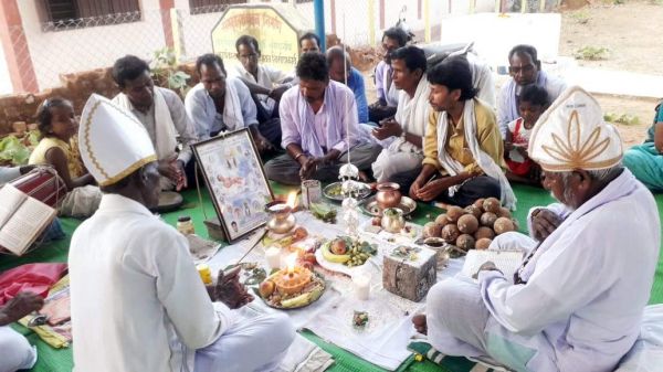 कबीर कुटी बड़ेकनेरा में बैसाख पूर्णिमा चौकाआरती