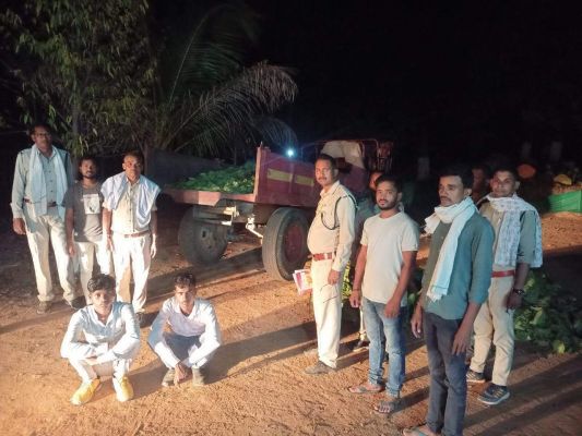 झारखंड से छत्तीसगढ़ अवैध रूप से लाया जा रहा था तेंदूपत्ता, 2 पकड़ाए