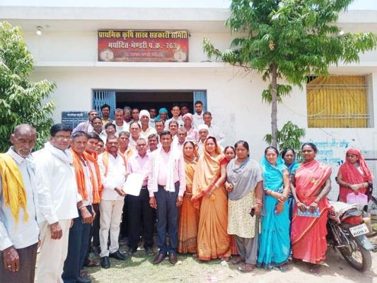 किसान मोर्चा मेघा मंडल का धरना-प्रदर्शन