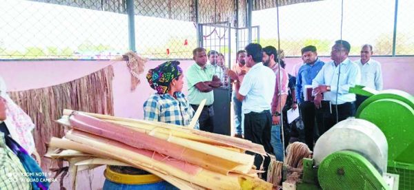 केला तना रेशा से बना दरवाजा पर्दा एवं फाइल कवर का उपयोग करने एपीसी ने जारी किए निर्देश