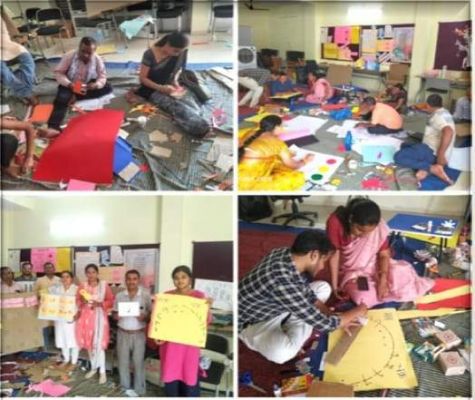 तीन दिवसीय ग्रीष्मकालीन कार्यशाला में शिक्षण सामग्री बनाने व उससे पढ़ाने के गुर बताए
