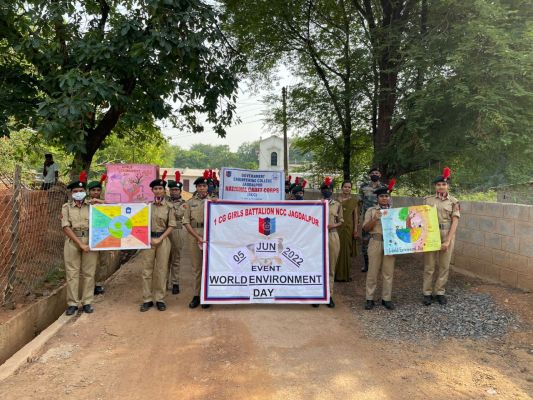 एनसीसी कैडेटों ने दिया पर्यावरण की रक्षा का संदेश