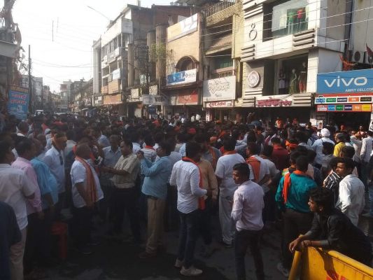 ओपी के समर्थन में एकजुट होकर सडक़ पर उतरी भाजपा, किया चक्काजाम