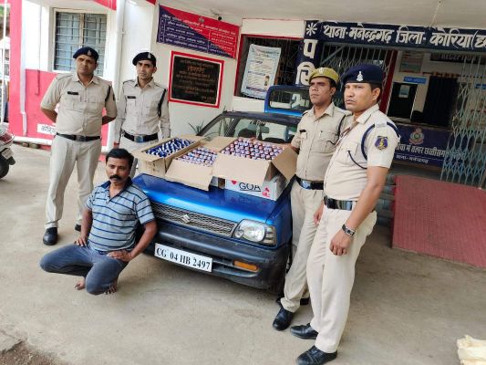 एमपी की अवैध शराब परिवहन करते युवक गिरफ्तार  