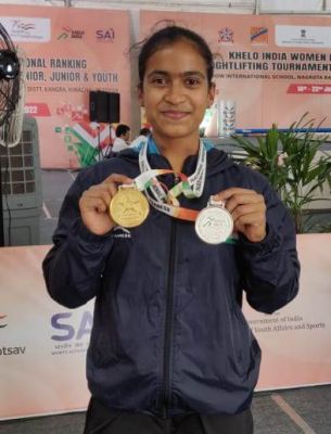 वेटलिफ्टिंग रैंकिंग की राष्ट्रीय स्पर्धा: नांदगांव की ज्ञानेश्वरी ने सोना-चांदी जीता