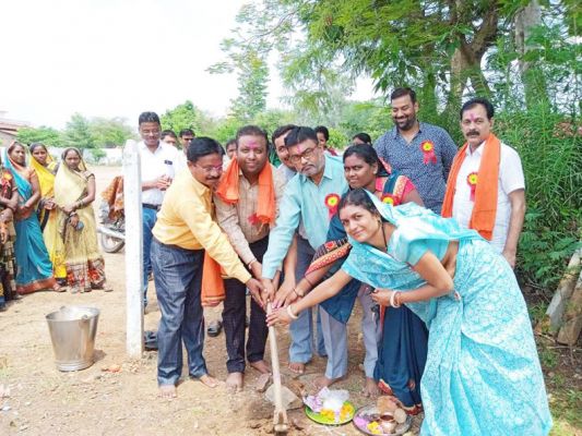 साइकिल स्टैंड निर्माण का किया भूमिपूजन