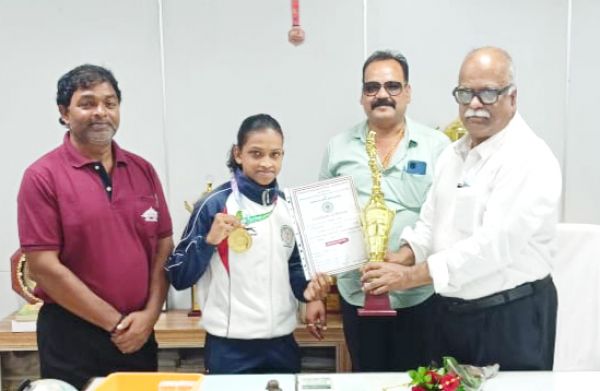 राष्ट्रीय खेल में अंजना को गोल्ड, सम्मान