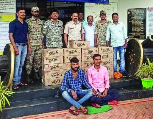 21 पेटी शराब के साथ अंतरराज्यीय तस्कर गिरफ्तार