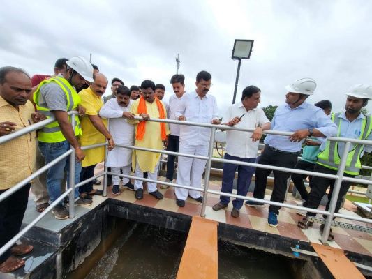 विश्वेश्वर ने किया सीवरेज ट्रीटमेंट प्लांट का निरीक्षण